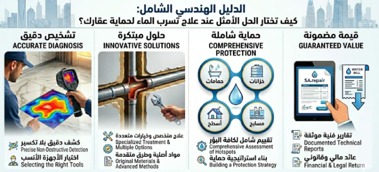 علاج تسرب الماء